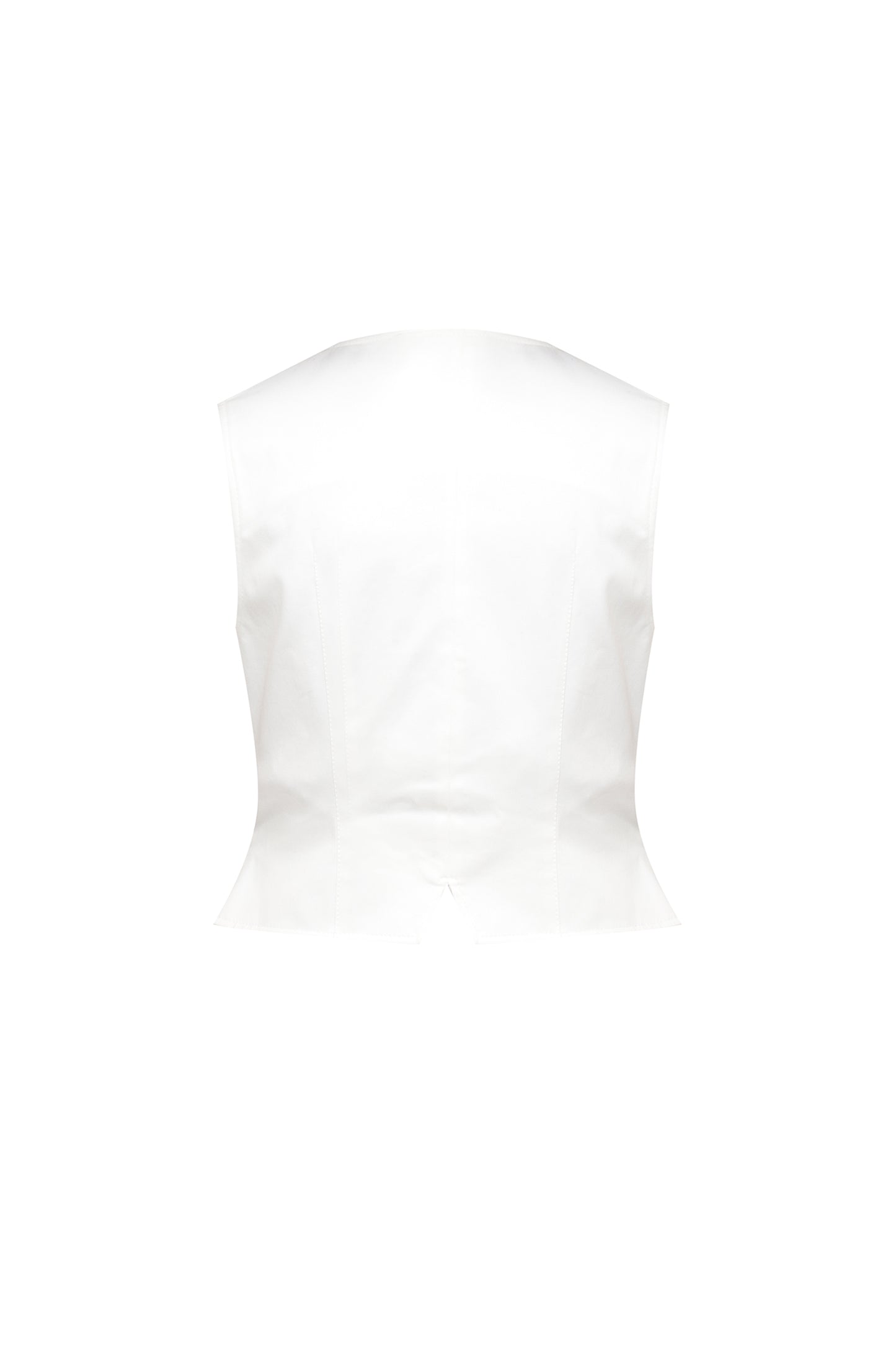 Cotton vest with patch pockets