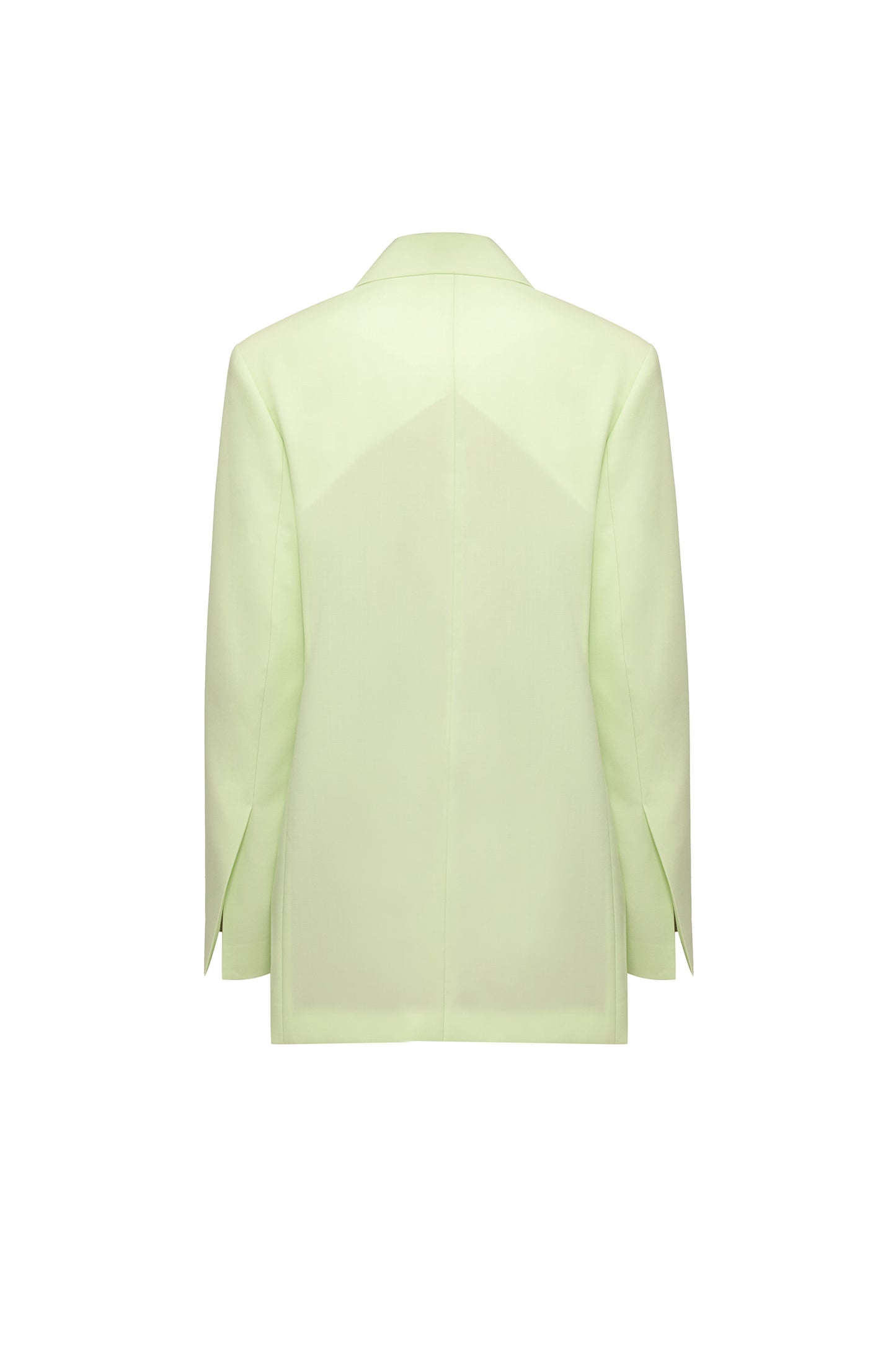 Double-breasted jacket in lime green