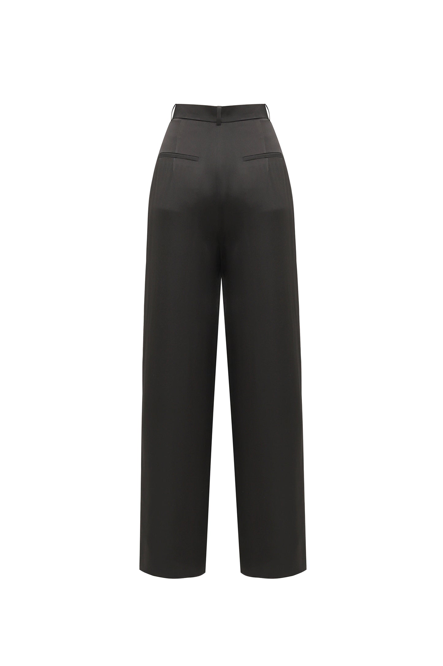 Silk pleated trousers