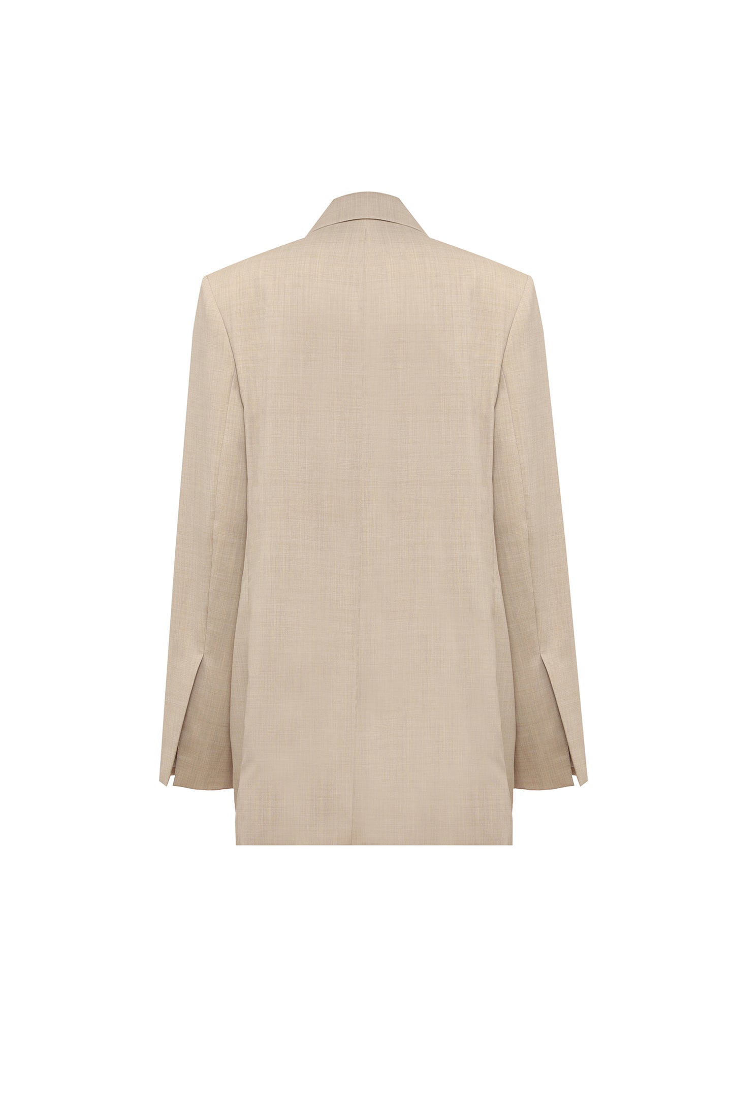 Double-breasted jacket in light beige