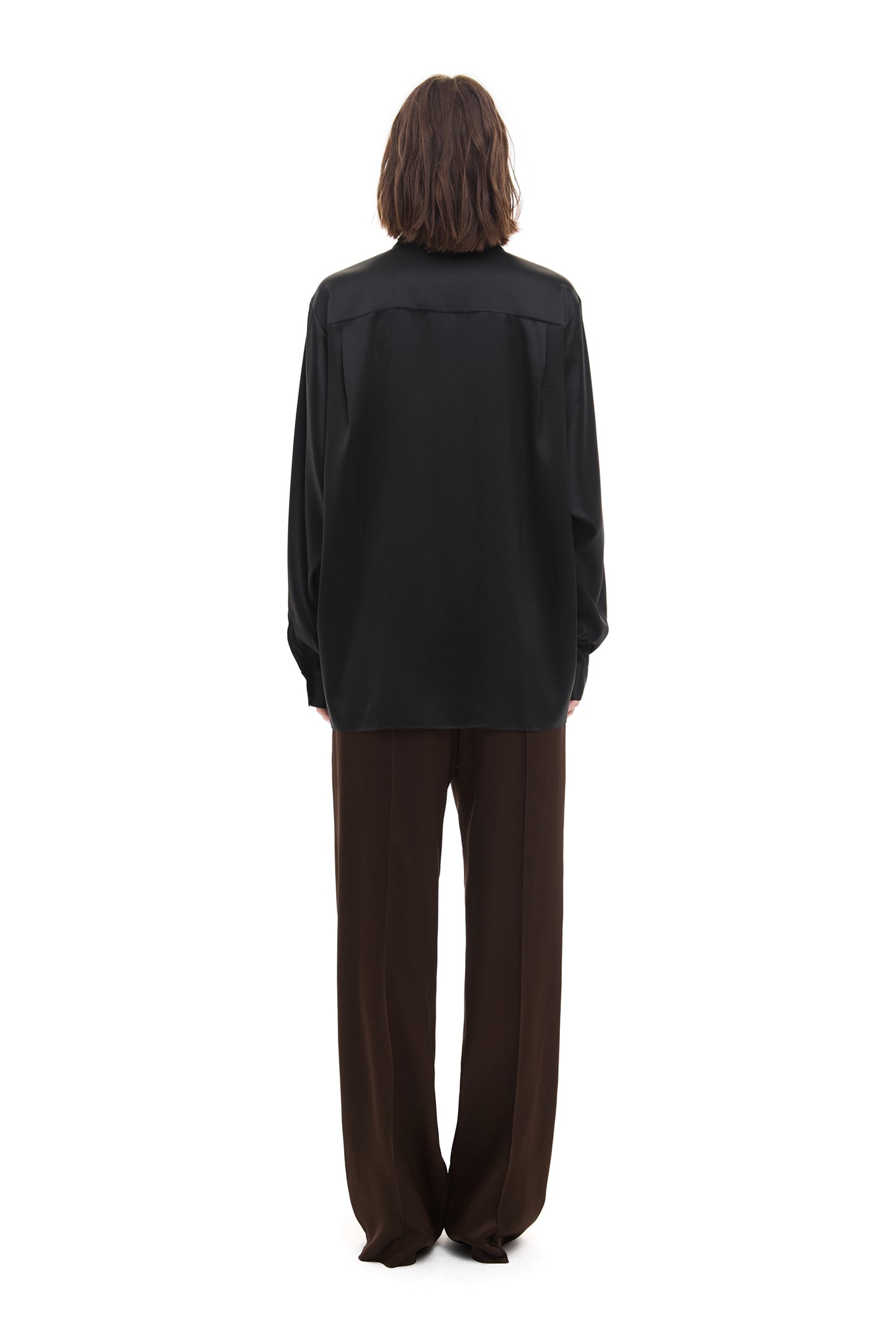 Black silk shirt