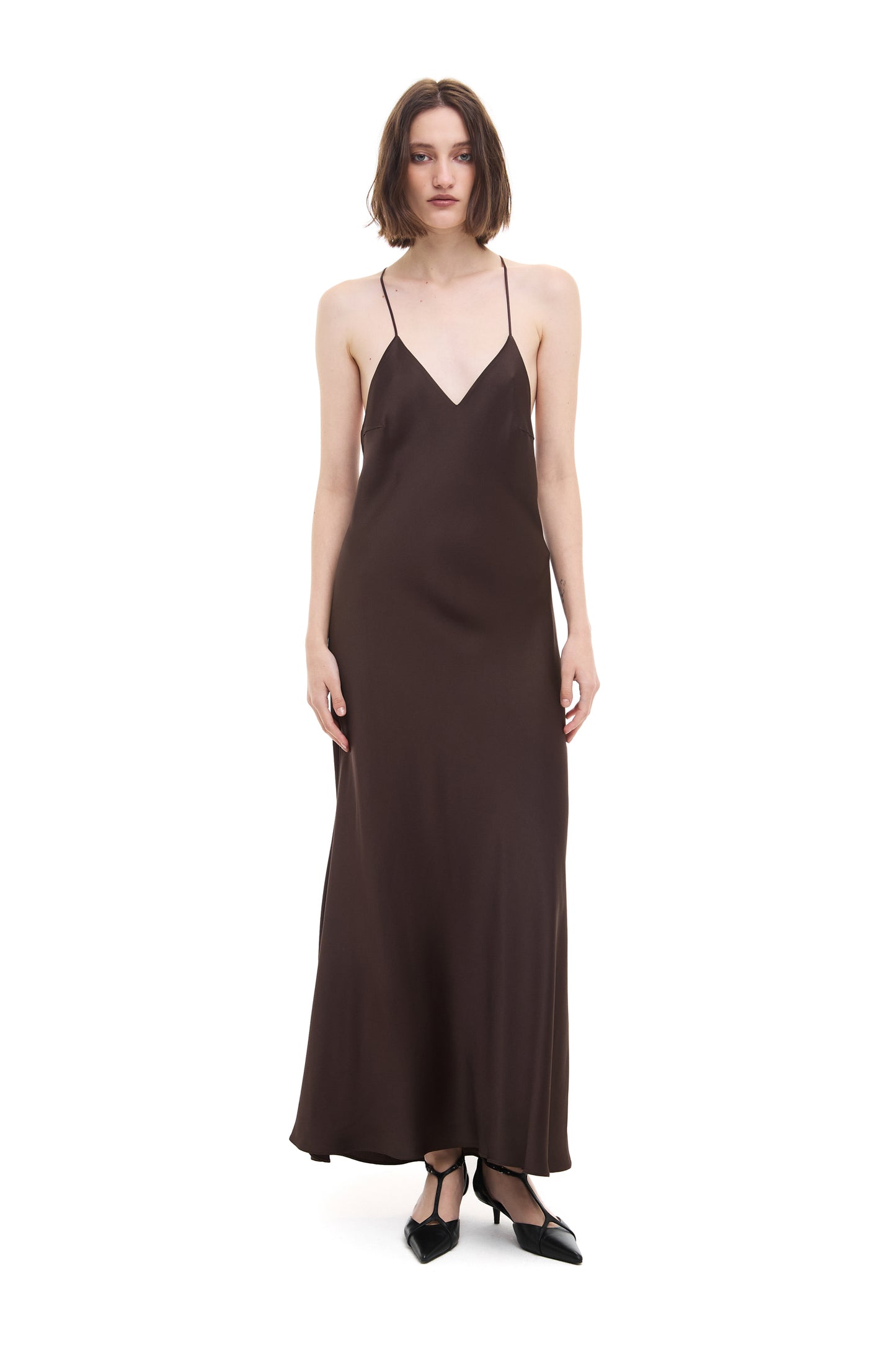 Slip dress in silk