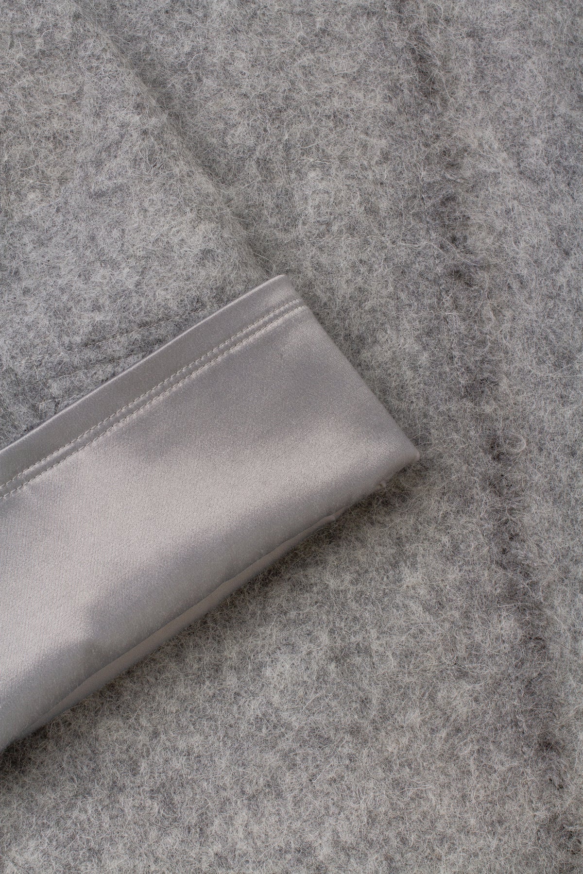 Mohair crop coat in grey