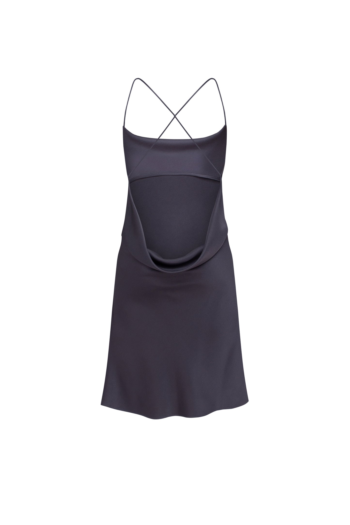 Silk mini dress in grey