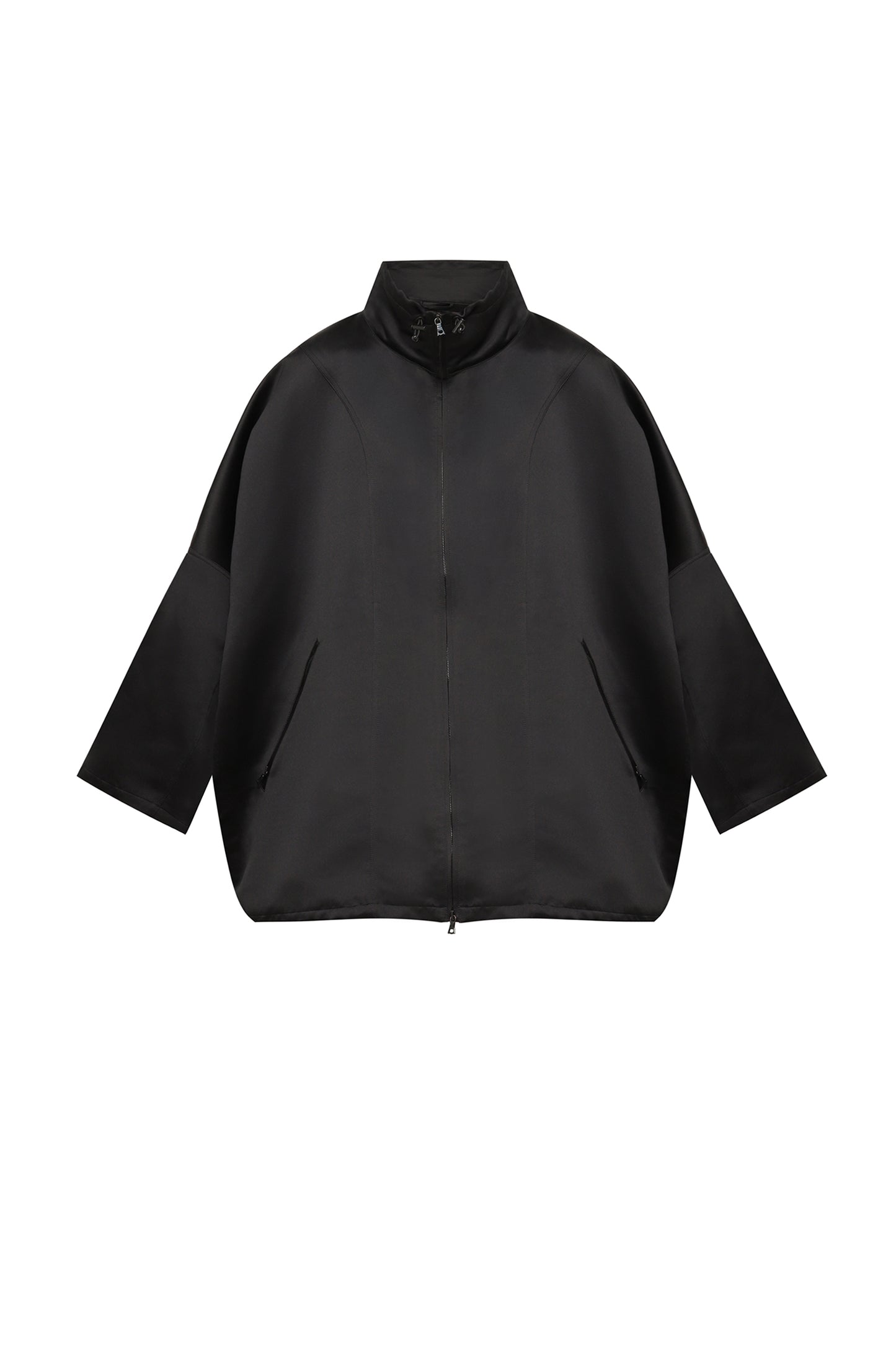 Silk oversized bomber jacket