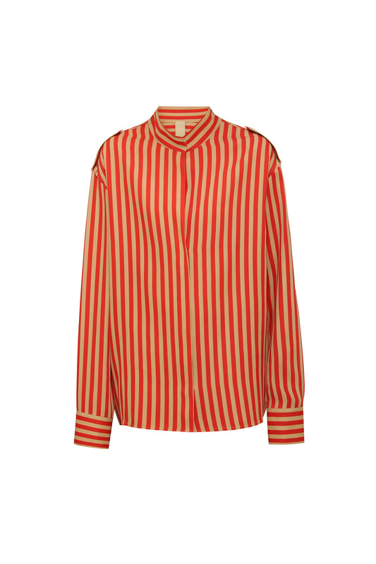Silk blouse with stripes