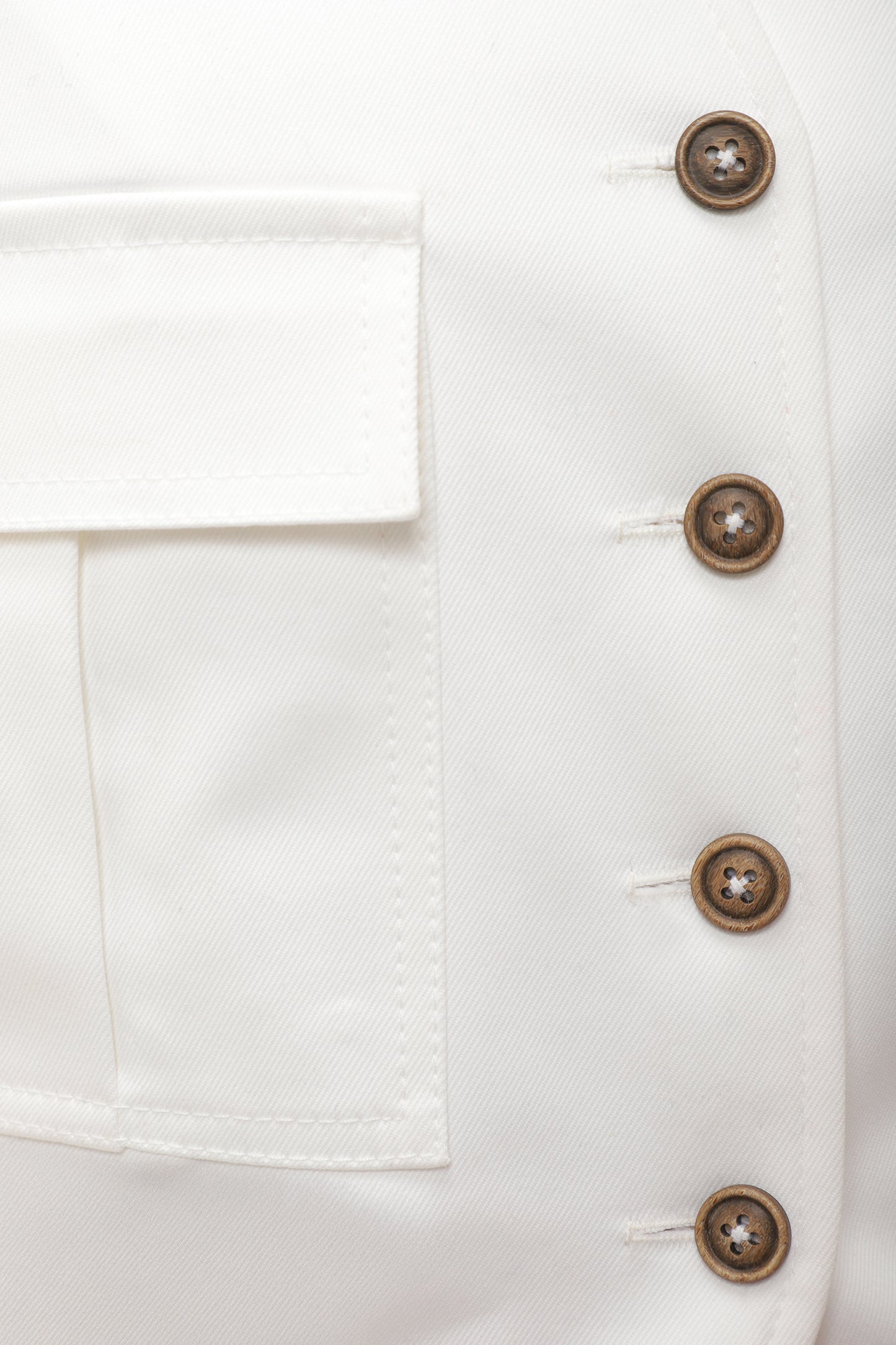 Cotton vest with patch pockets