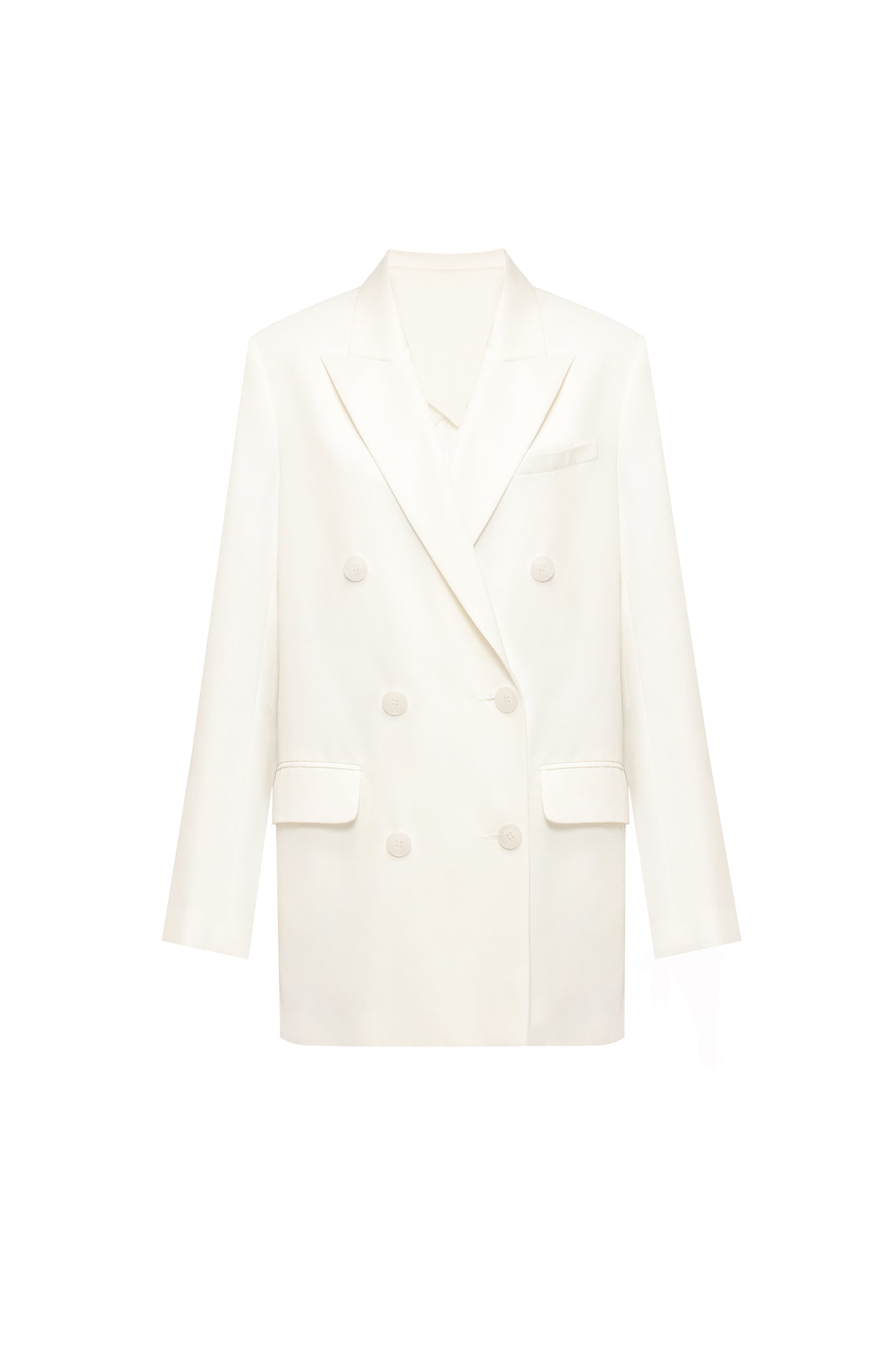 Double-breasted jacket in white
