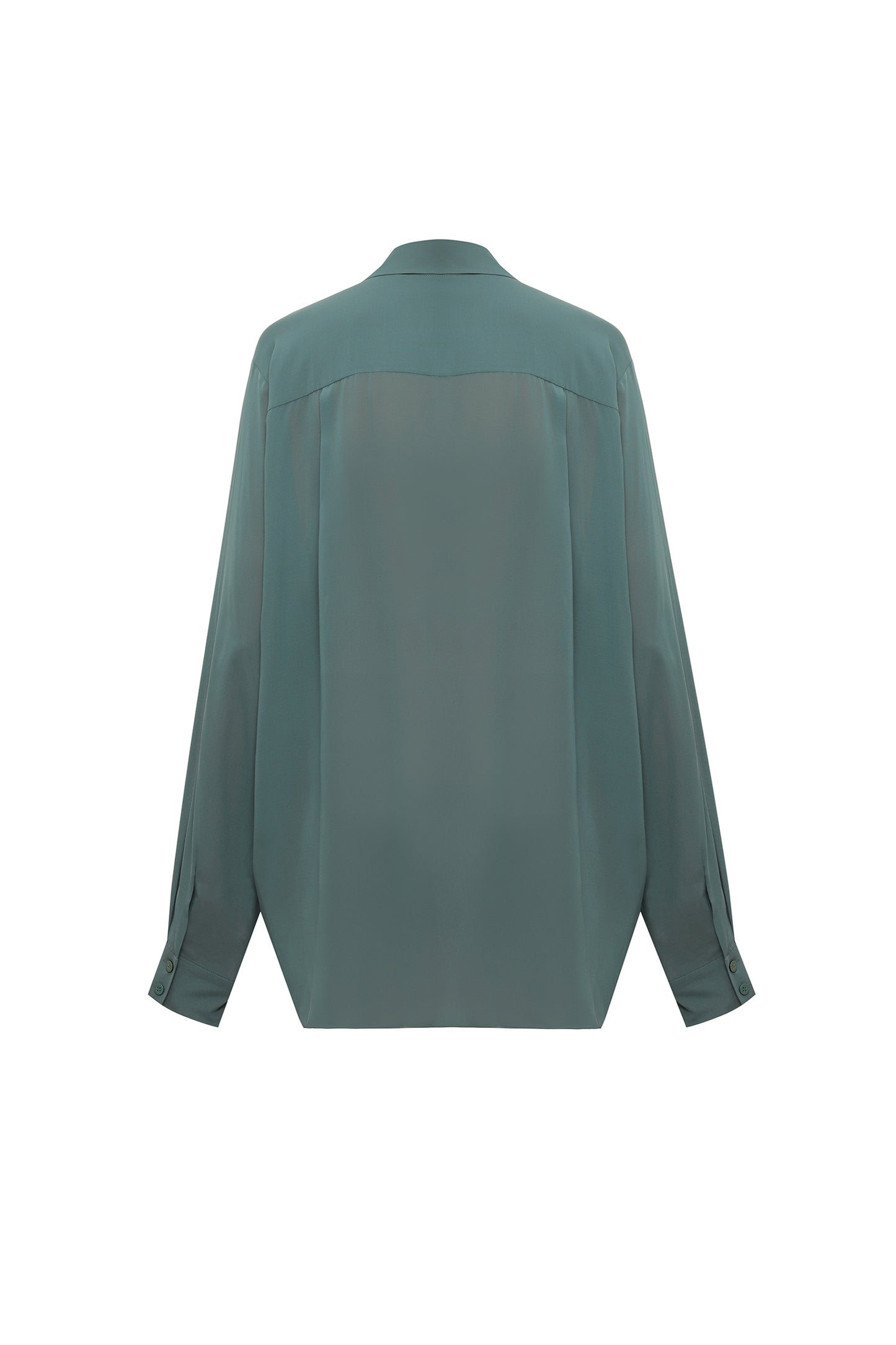 Silk blouse with patch pockets at the front