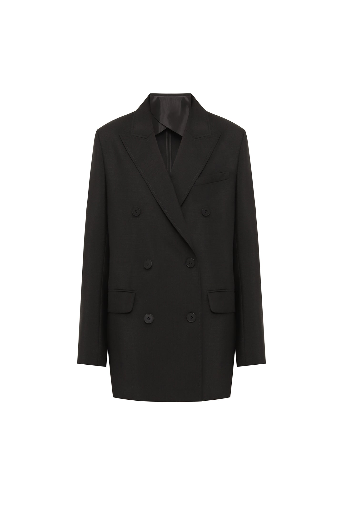 Double-breasted jacket in black