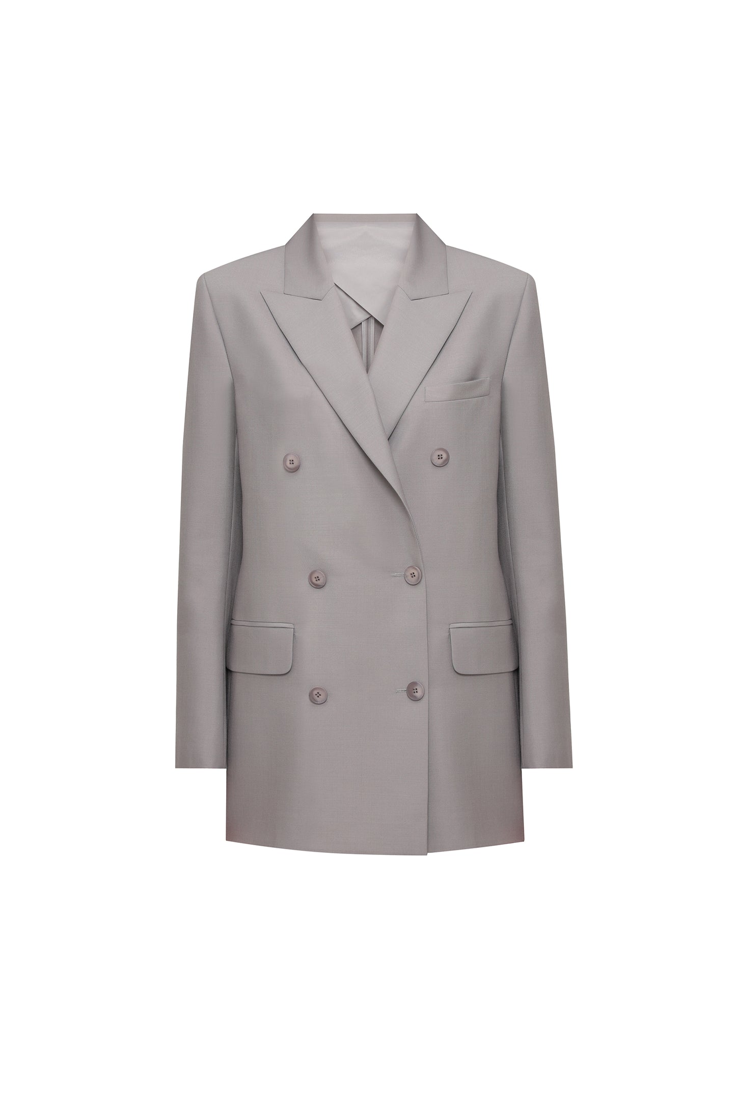 Double-breasted jacket in light wool