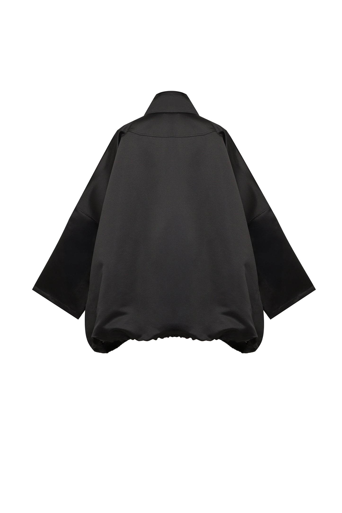 Silk oversized bomber jacket