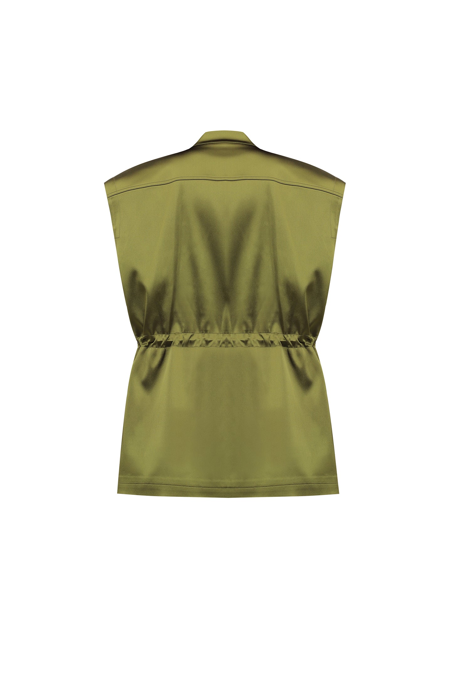Cargo vest in silk