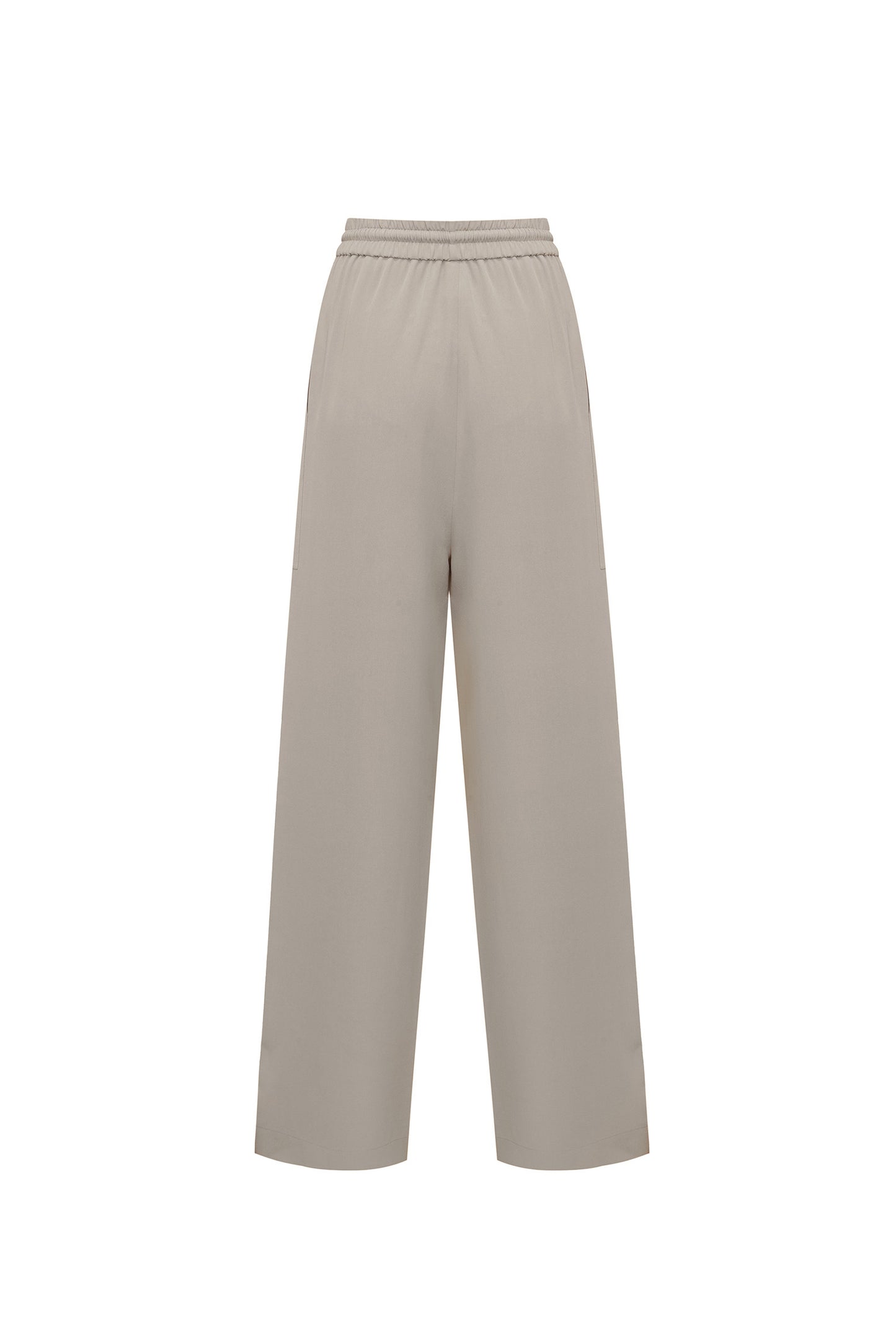 Silk trousers with buttons
