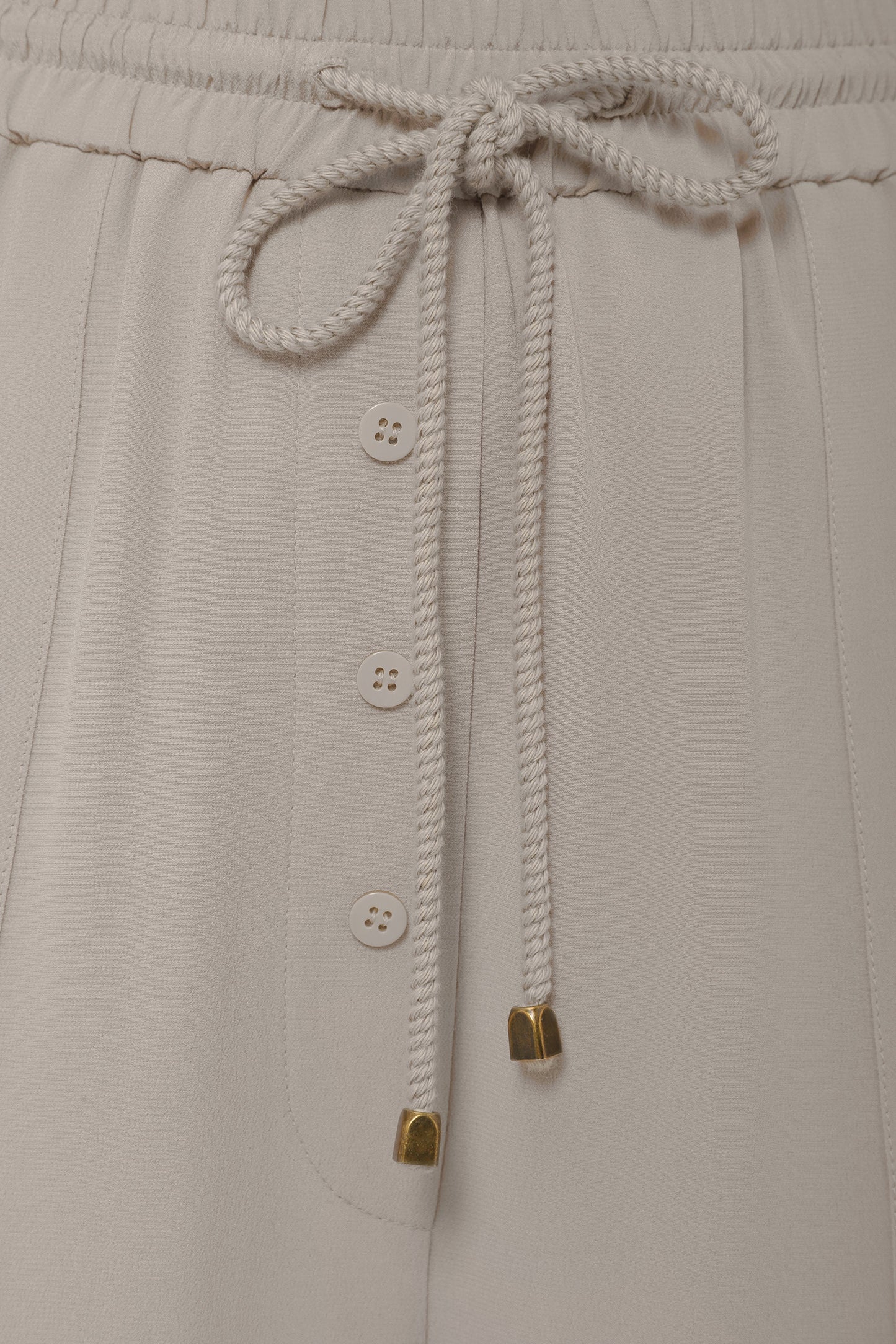 Silk trousers with buttons