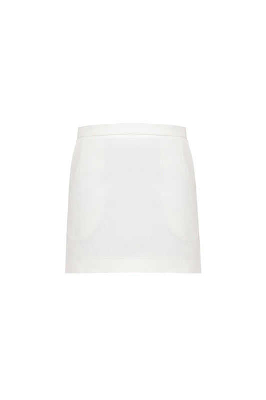 Mini skirt in white