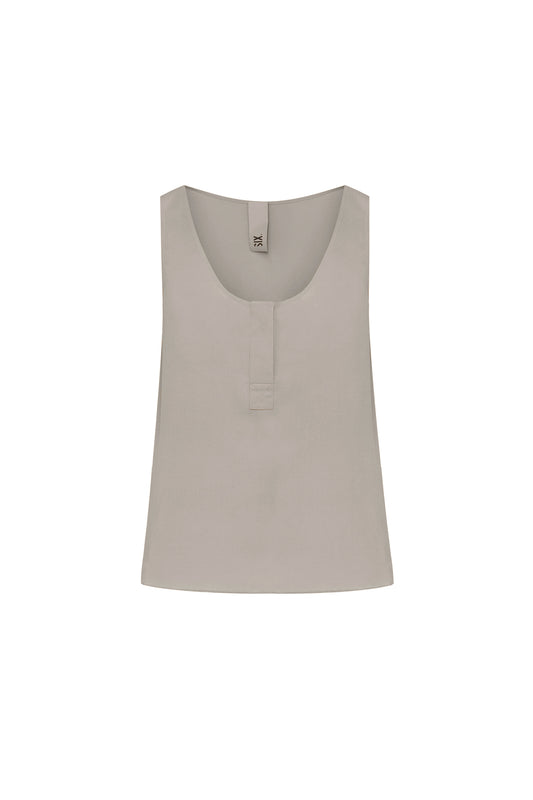 Silk top with buttons