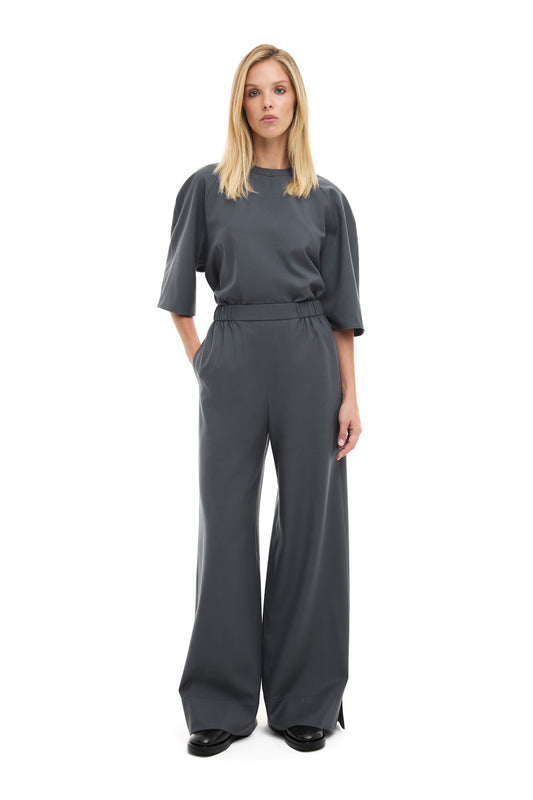 Wide-leg trousers grey