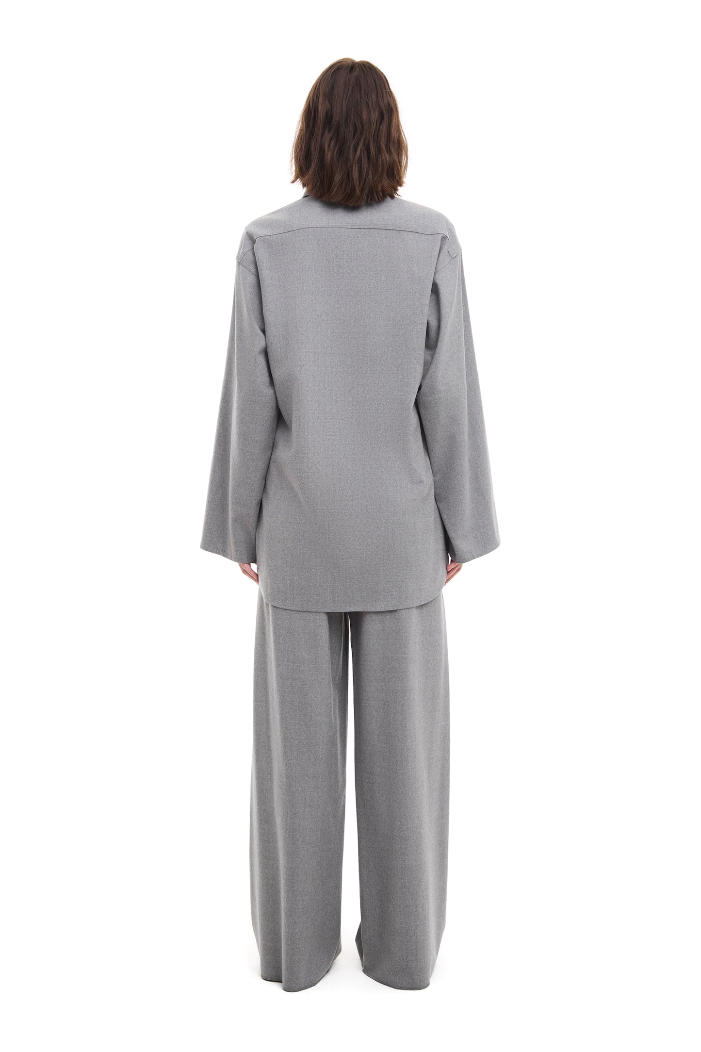 Wide-leg trousers light grey