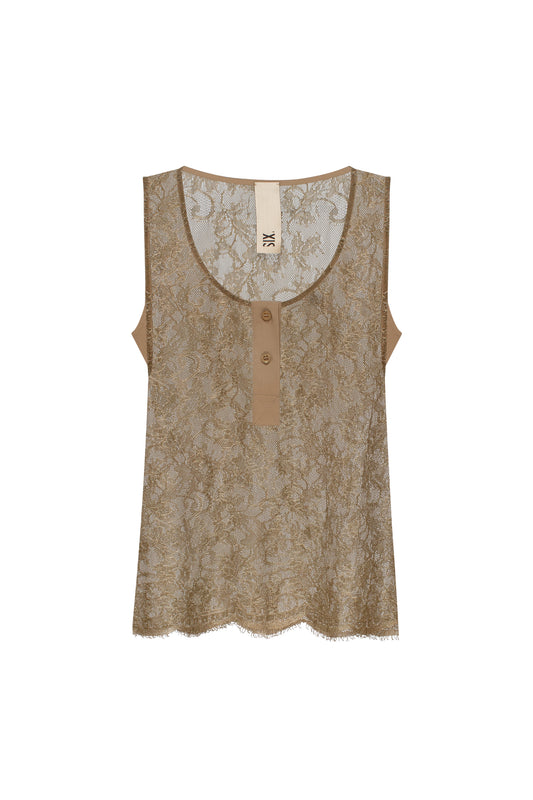 Lace top in beige