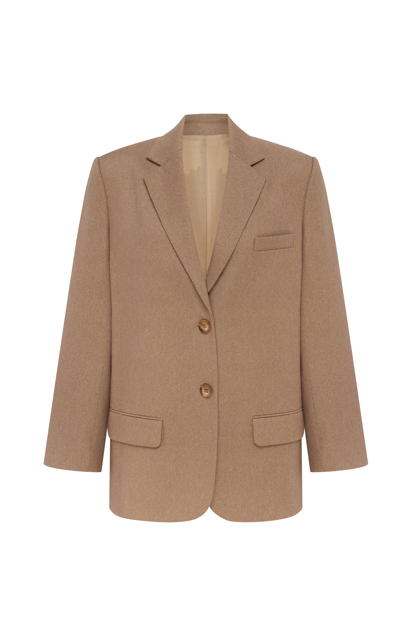 Single-breasted jacket in beige