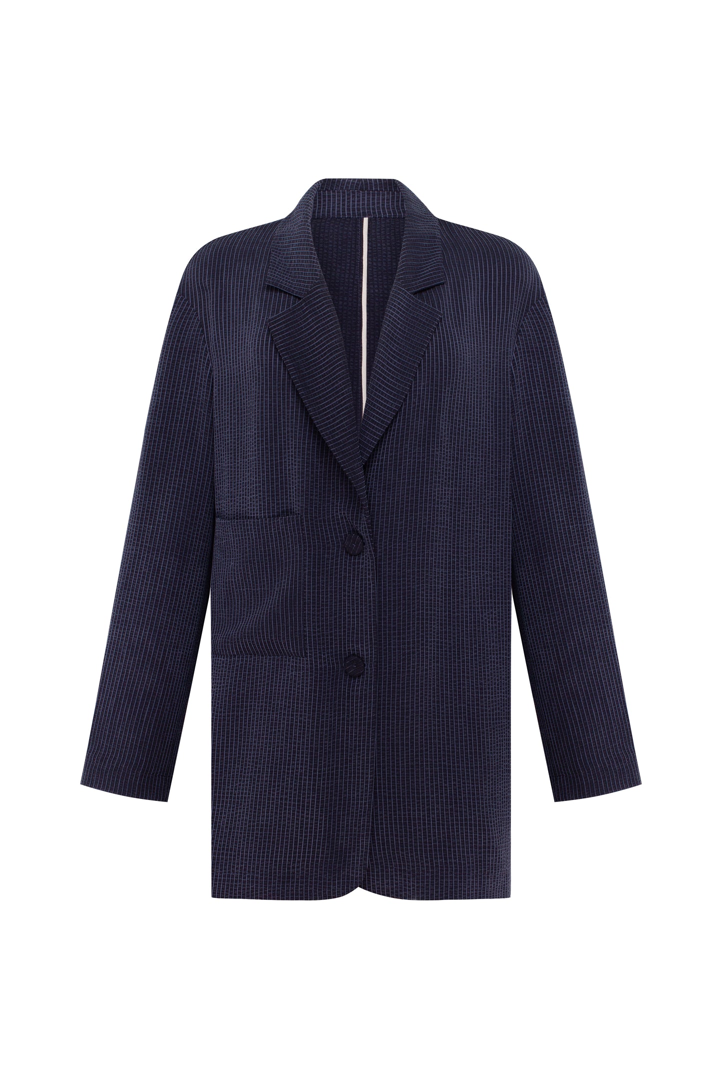 Silk navy jacket