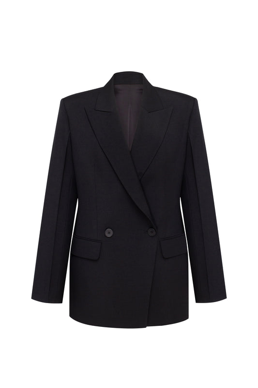 Fitted double-breasted jacket