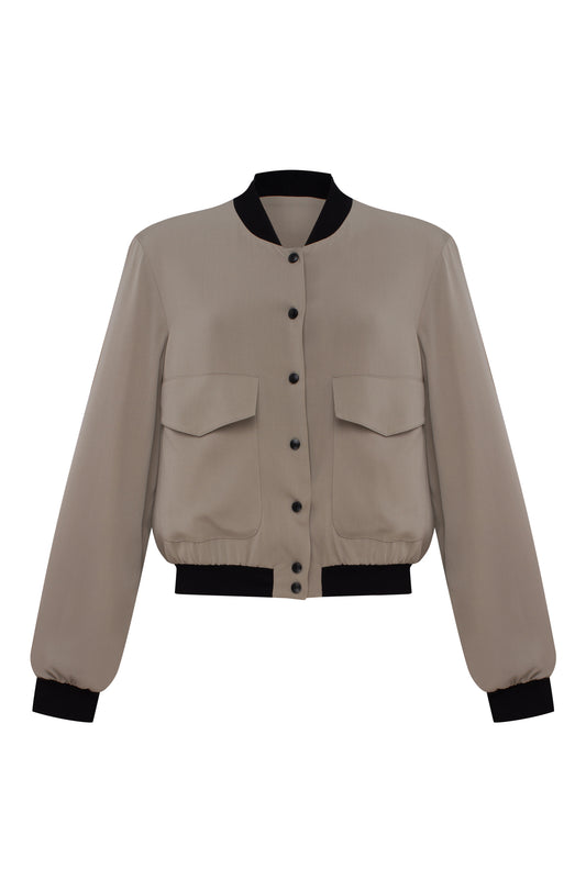 Silk bomber jacket