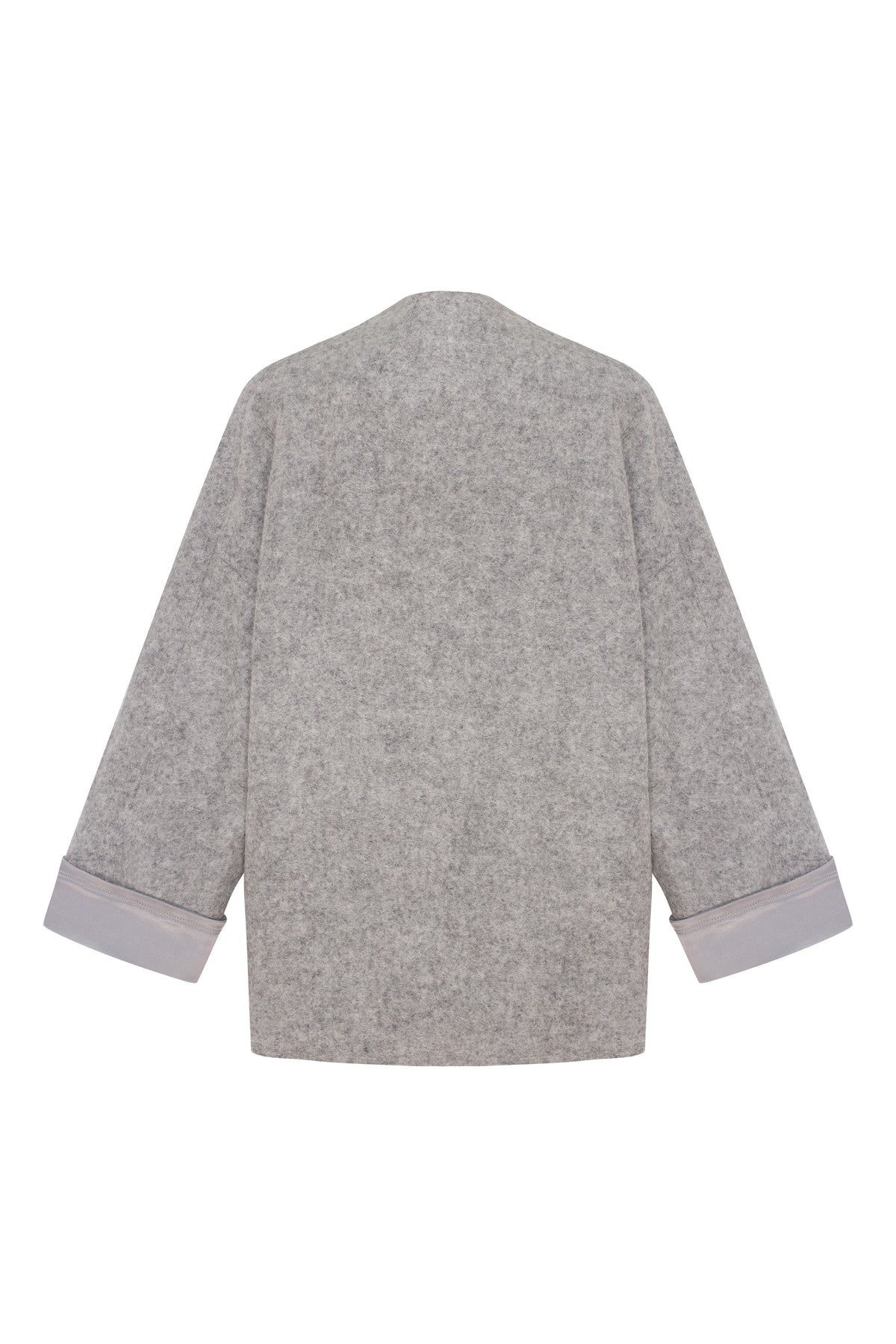 Mohair crop coat in grey