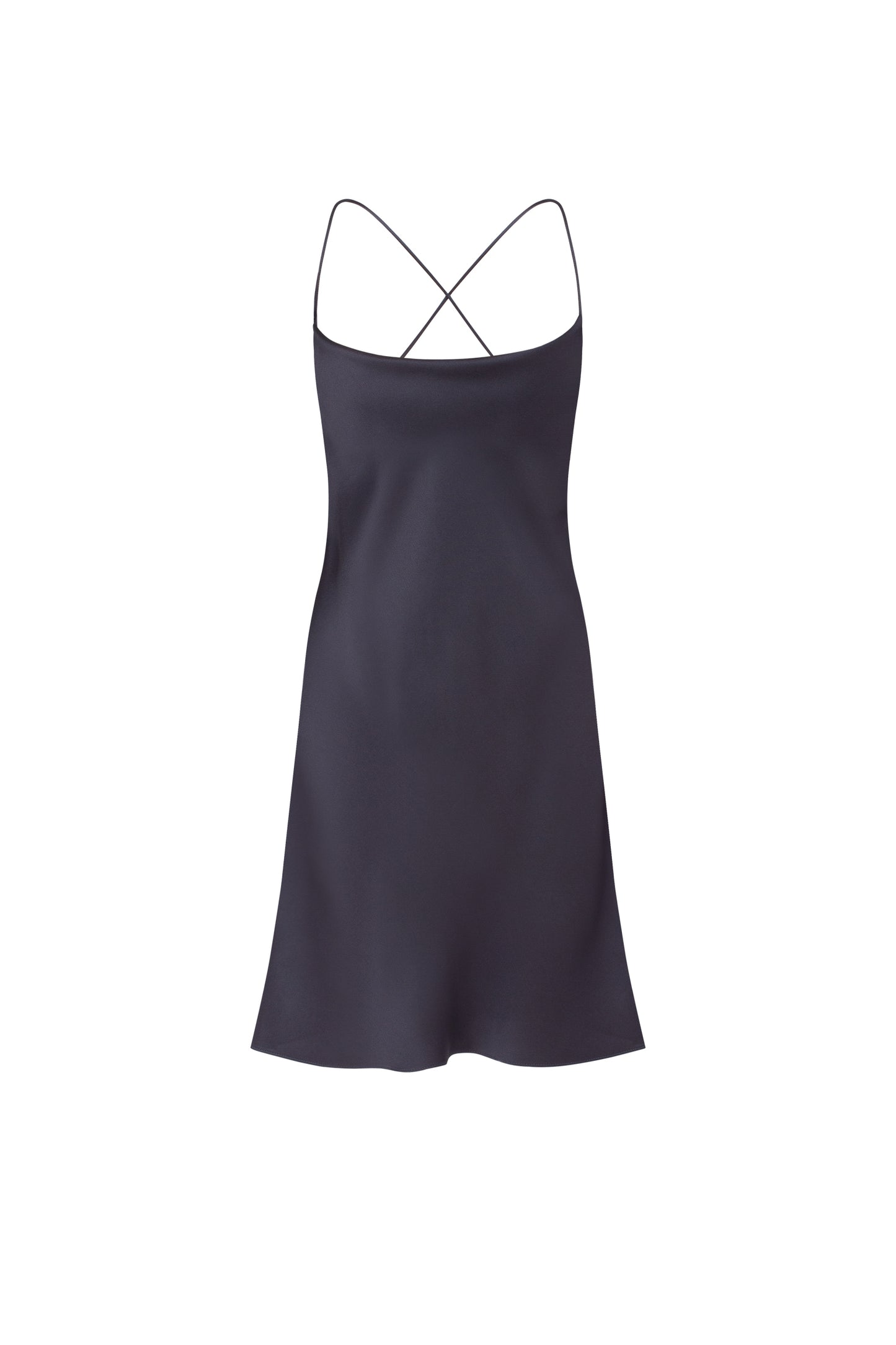 Silk mini dress in grey