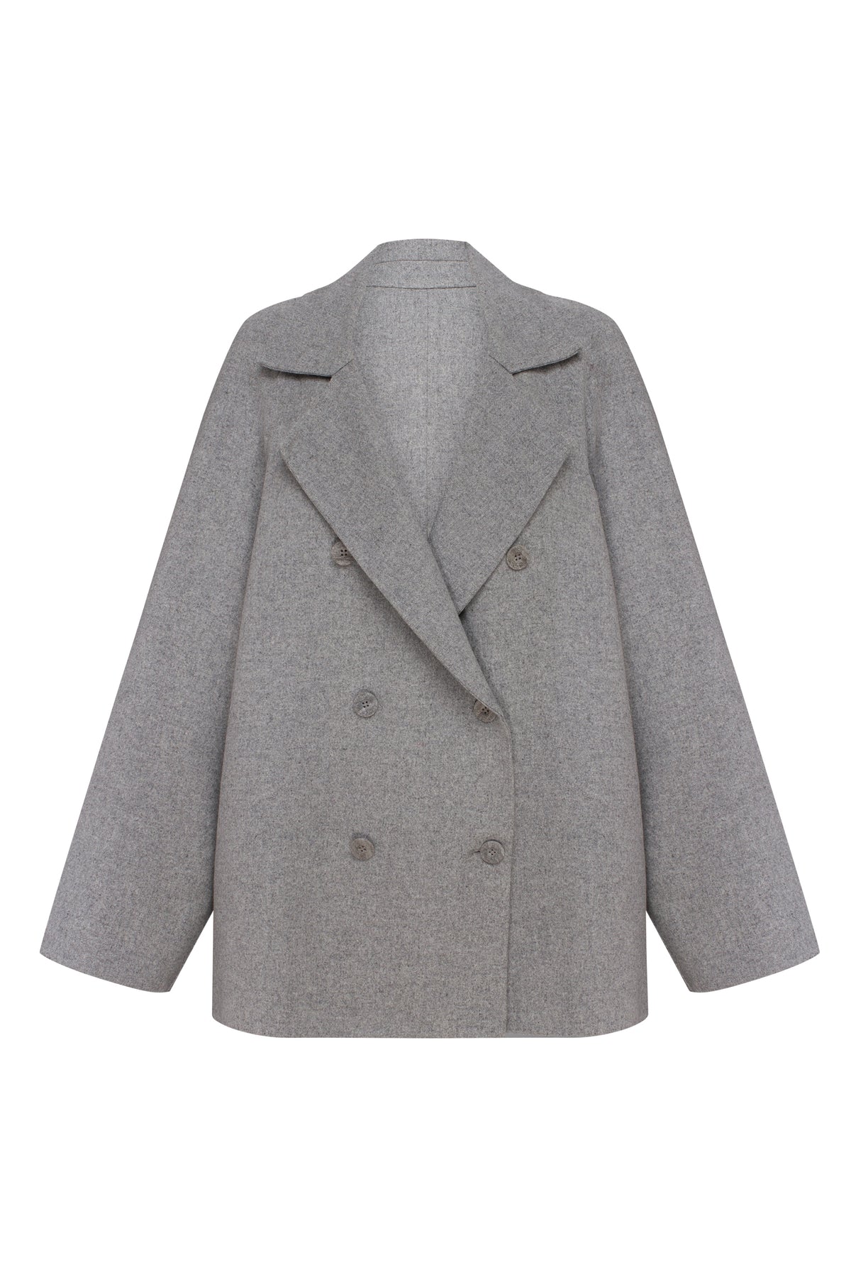Short coat with wide sleeves