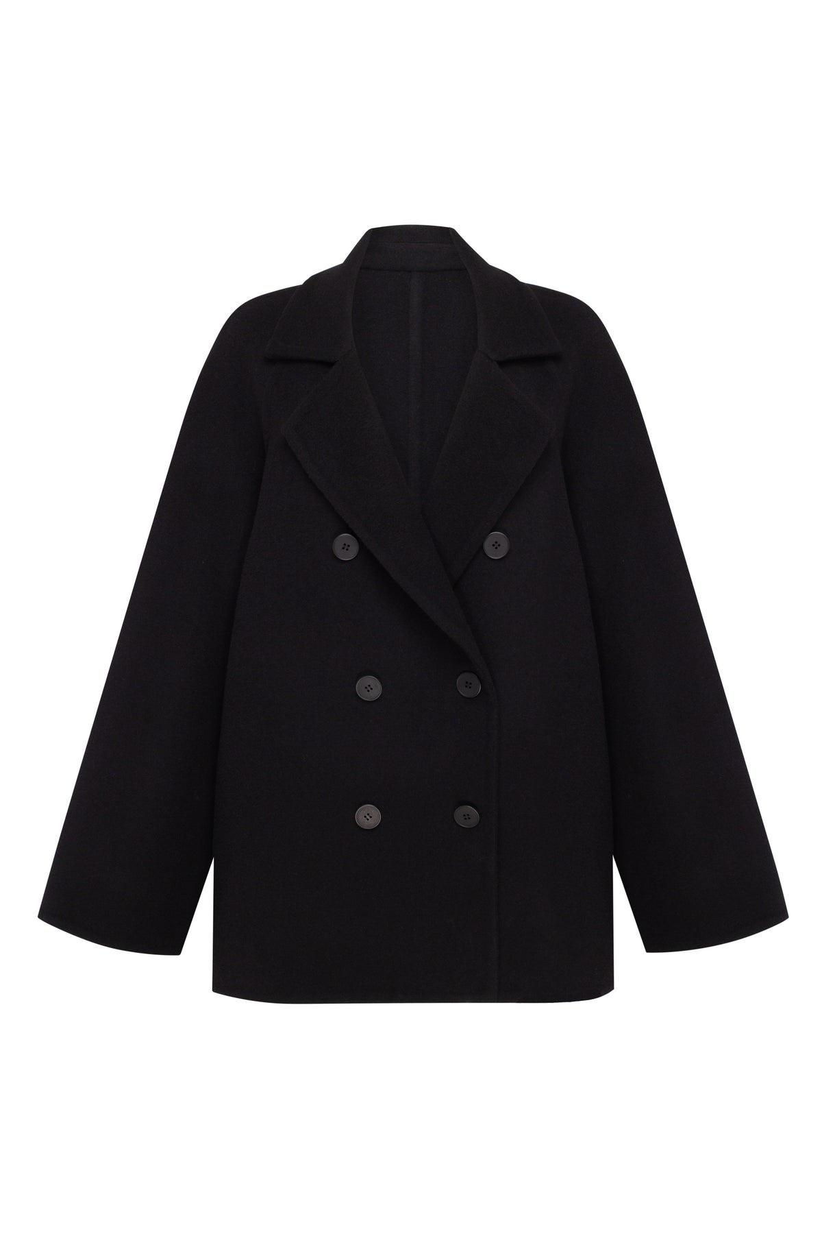 Short coat with wide sleeves