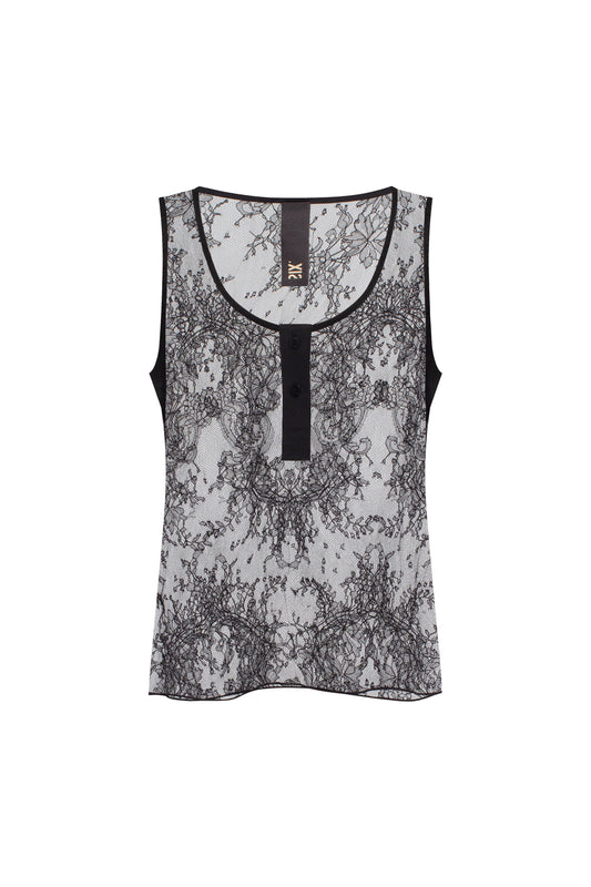 Lace top in black