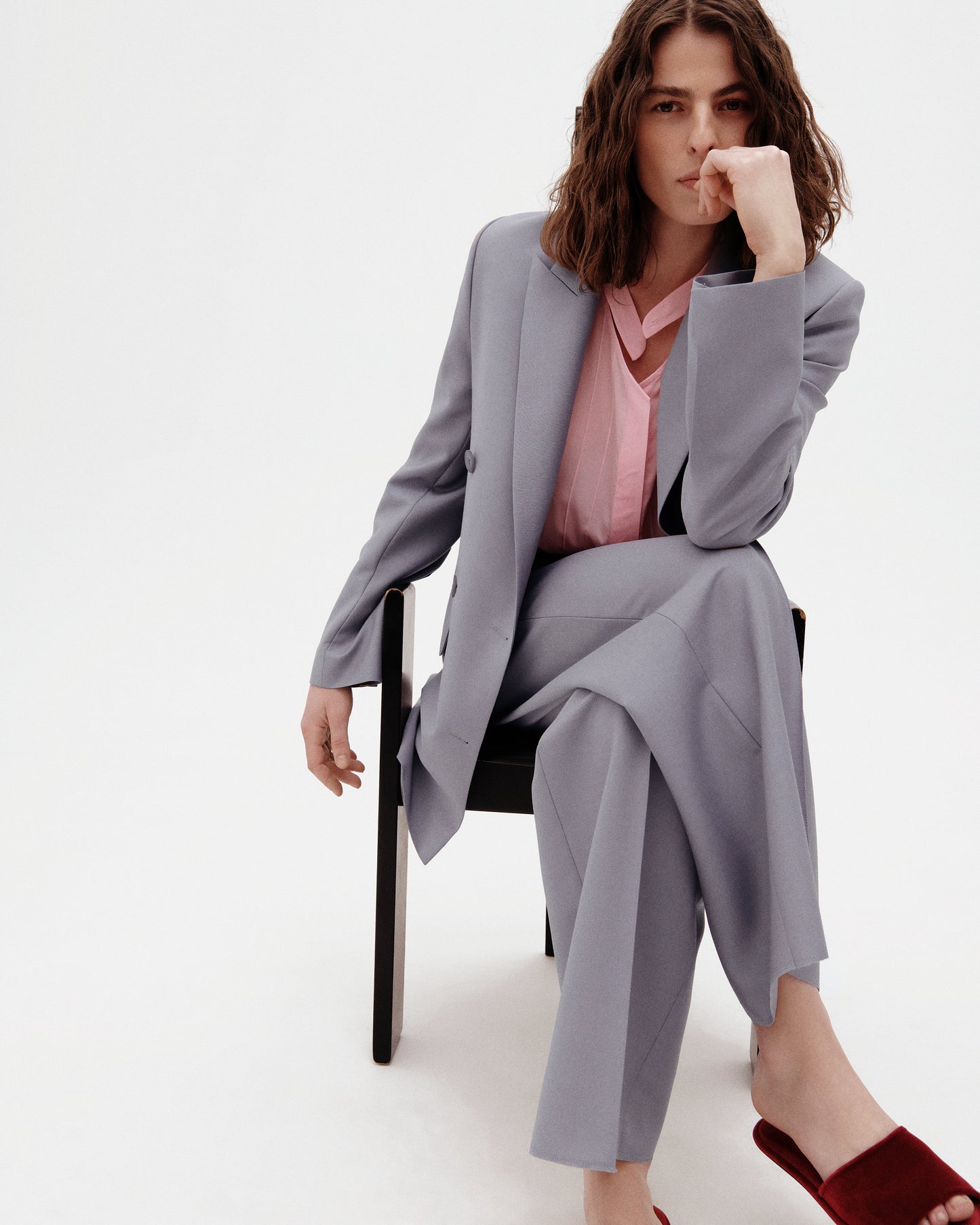 Straight leg trousers